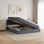 Letto con Contenitore Grigio Scuro 140 x 200 cm Velluto 3458872