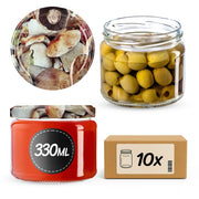 KADAX 10 barattoli di vetro da 330 ml barattoli per conserve marmellata miele tappi Fi82