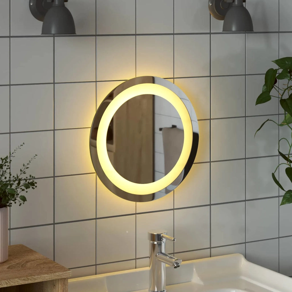 Specchio da bagno LED Trasparente Ø 30 cm vetro temperato 42045844
