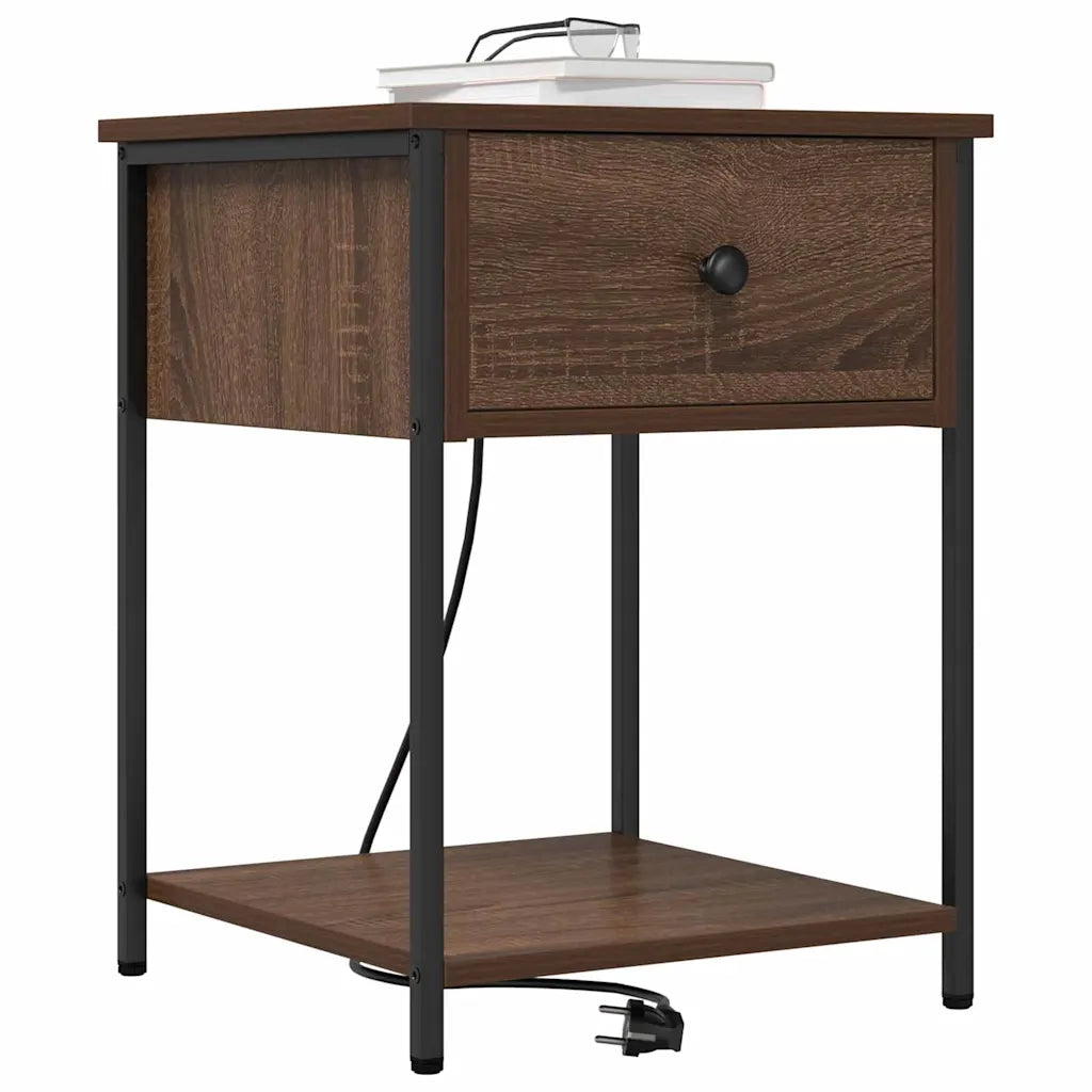 Armadio da Notte con cassetto Rovere Marrone 42 x 41 x 56 cm 859428
