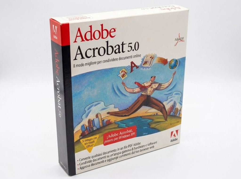 Software PDF Adobe Acrobat 5.0 Usato Versione Italiana Boxata Completa di Custodia CD Originale e Codice Licenza Attivazione - Usato