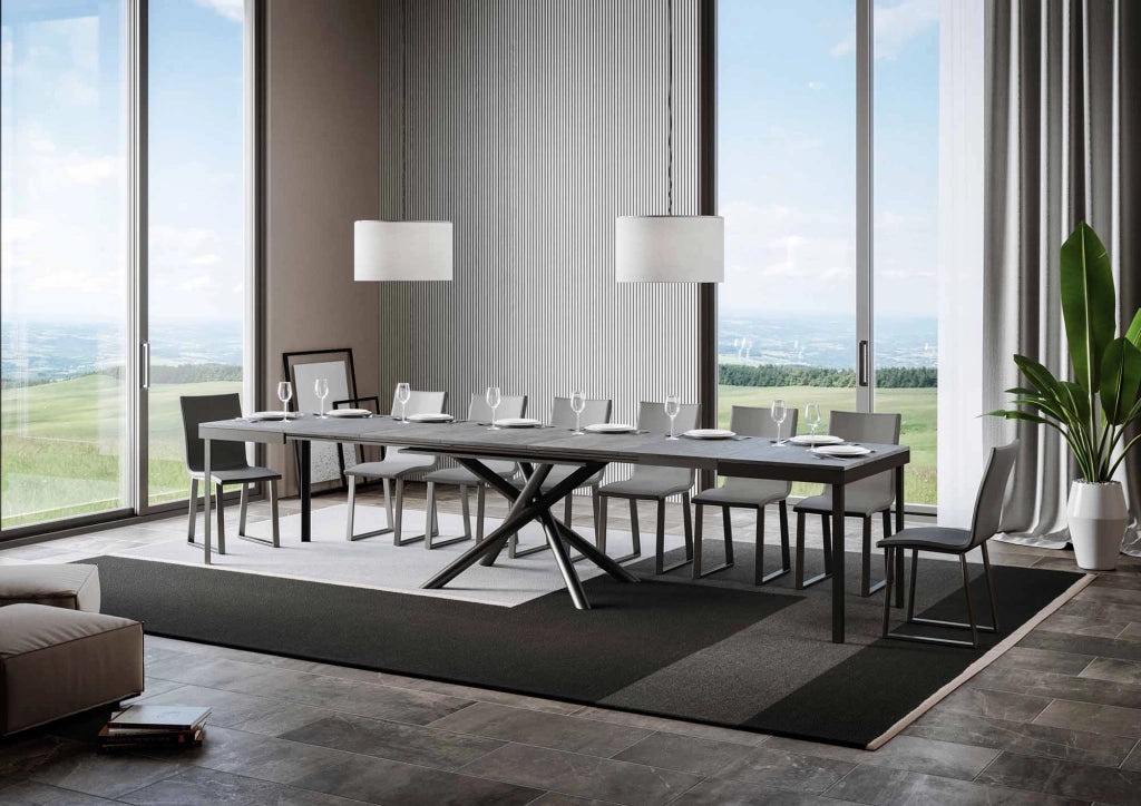 Tavolo Allungabile 120-380x90x77 cm Famas Evolution Cemento