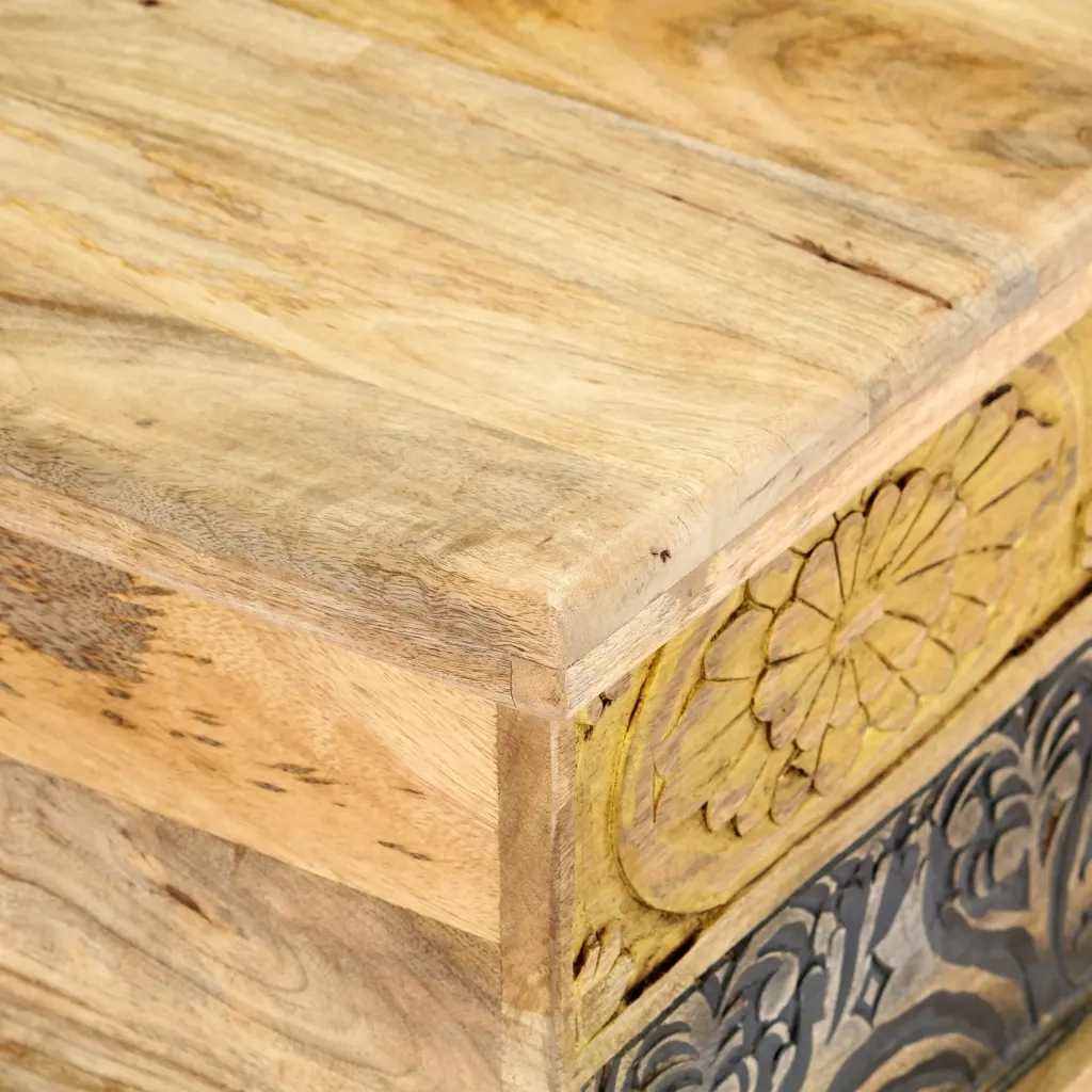 Tavolino da CaffÃ¨ 100x50x35 cm in Legno Massello di Mango cod mxl 21772