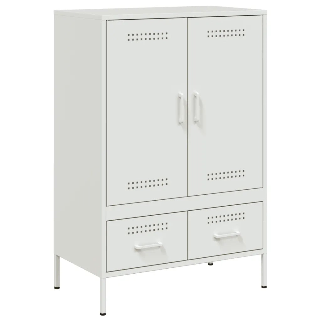Credenza Bianca 68x39x101,5 cm in Acciaio