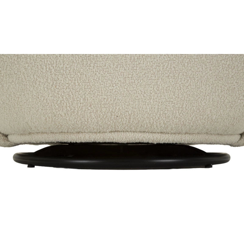 Poltrona Girevole Torino Crema cm 70x72x75 (altezza Seduta cm 44,5)