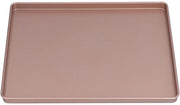Fornetto a forma di torta con rivestimento antiscivolo - Rettilineo - Acciaio inossidabile - 30,5 x 25,5 x 1,7 cm - Rosa Oro - Fornello professionale