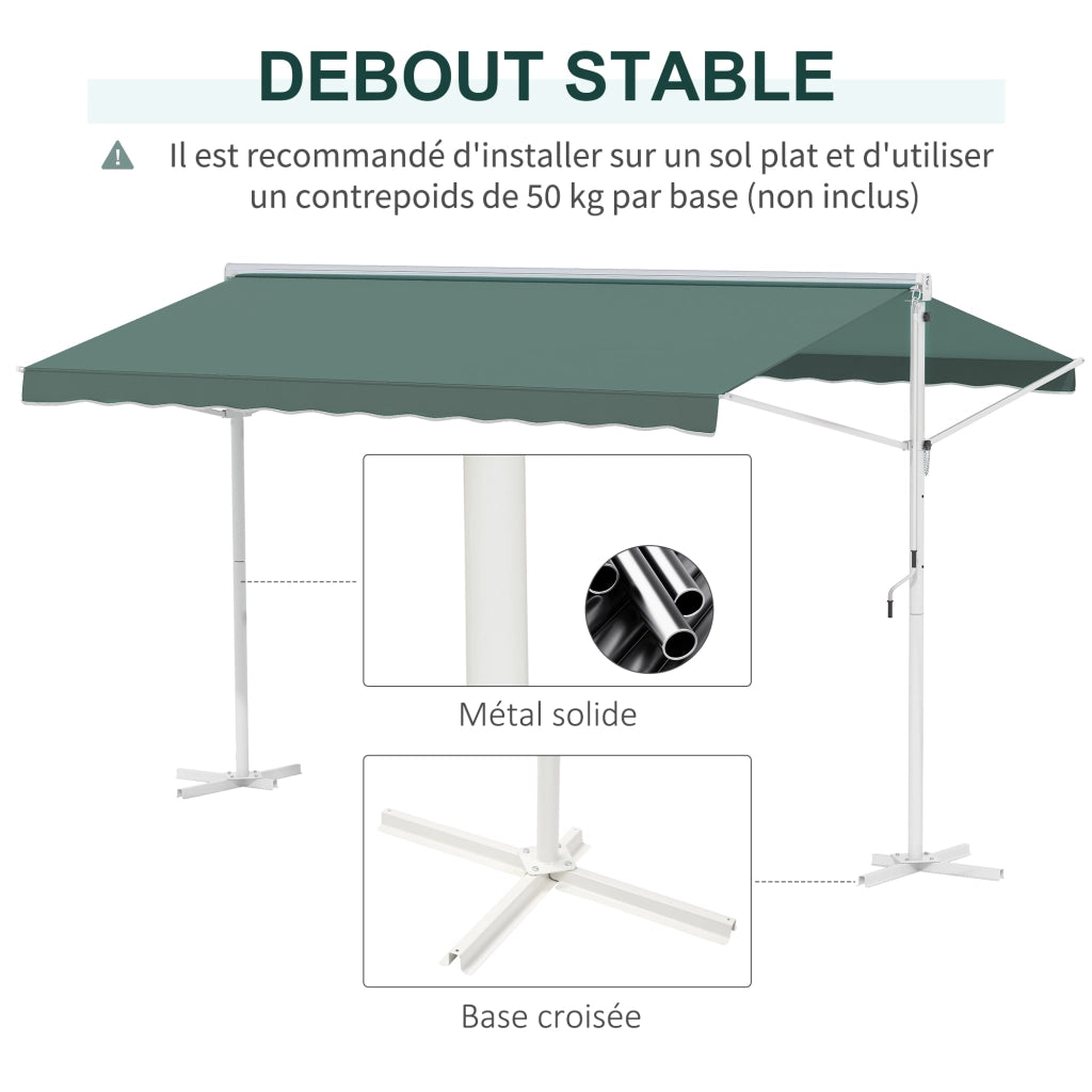 Tenda da giardino pieghevole ¨C zephmum ¨C verde scuro 4x3m