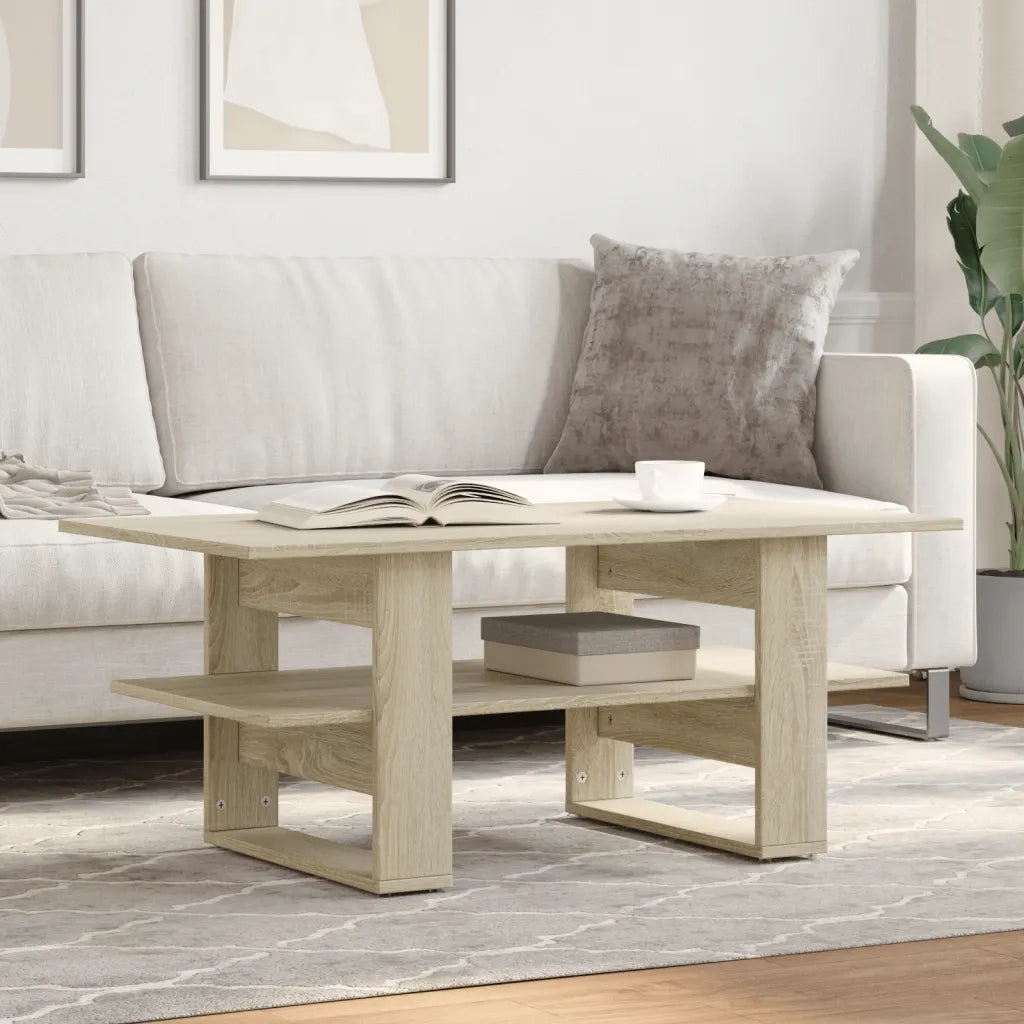 Tavolino da Salotto-Tavolino da soggiorno-Tavolo Rovere Sonoma 102x55x42cm Legno Multistrato 835878