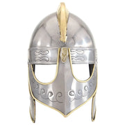Elmo Beowulf Antico Replica LARP Argento in Acciaio CFW2037082
