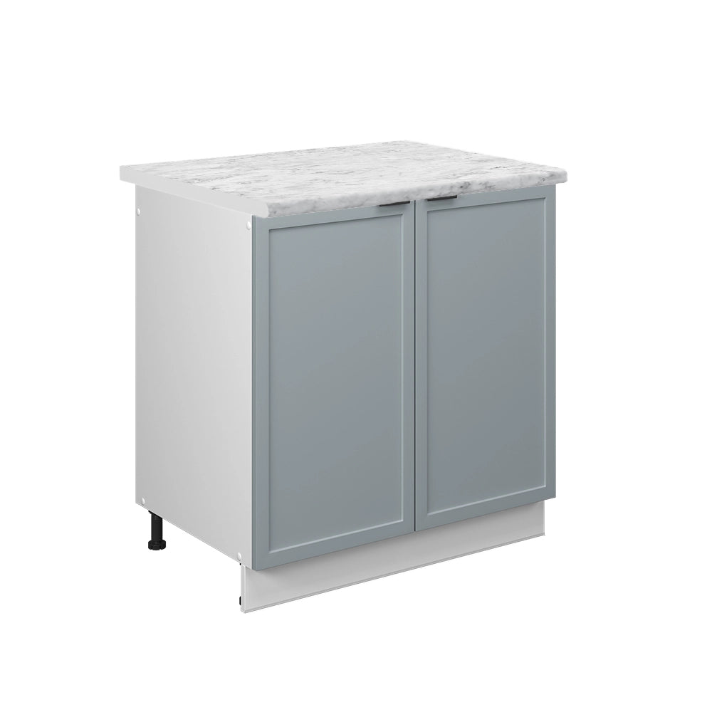 Vicco Mobile lavello cucina Blu-grigio chiaro 80 cm , PL Marmo