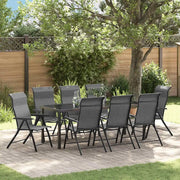 Set da Pranzo per Giardino 9 pcs Grigio 3379281