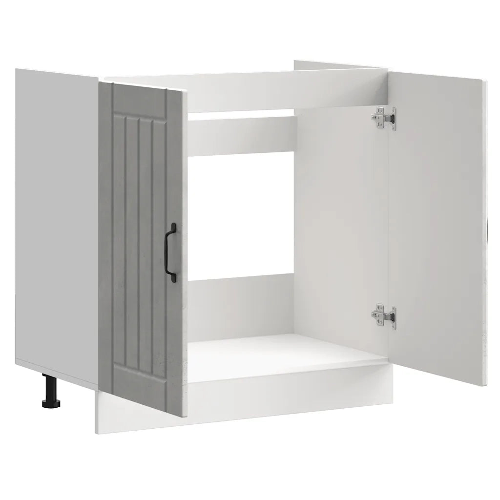 Mobile base lavello-Armadietto da bagno Lucca Grigio Cemento in Legno Multistrato 611034