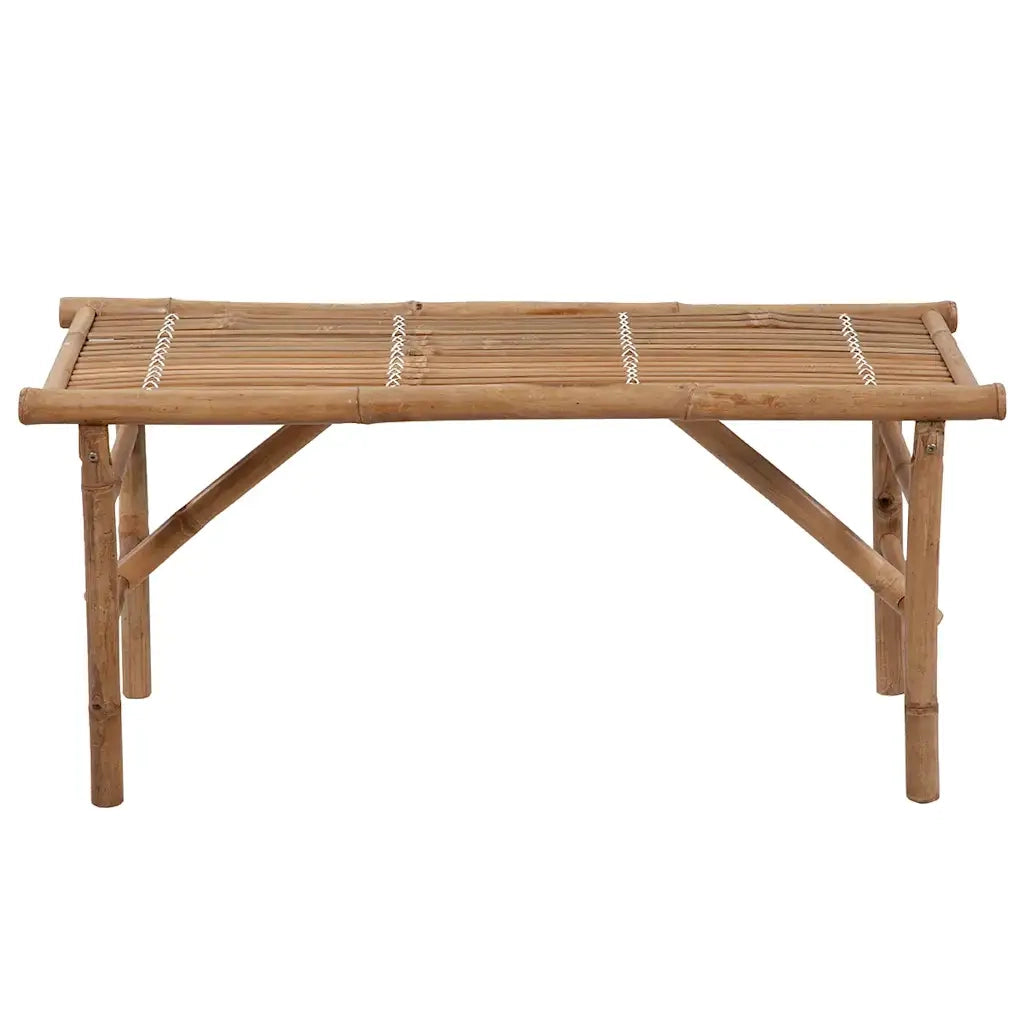 Panca da Giardino Pieghevole con Cuscino 118 cm in Bambù 3063859