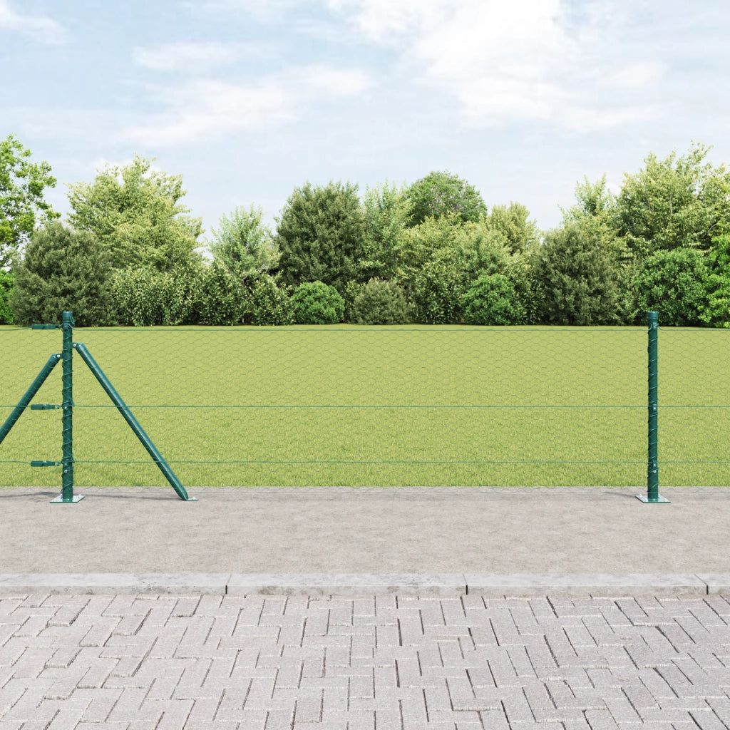 Recinzione Esagonale  Verde 0,6x10 m Acciaio
