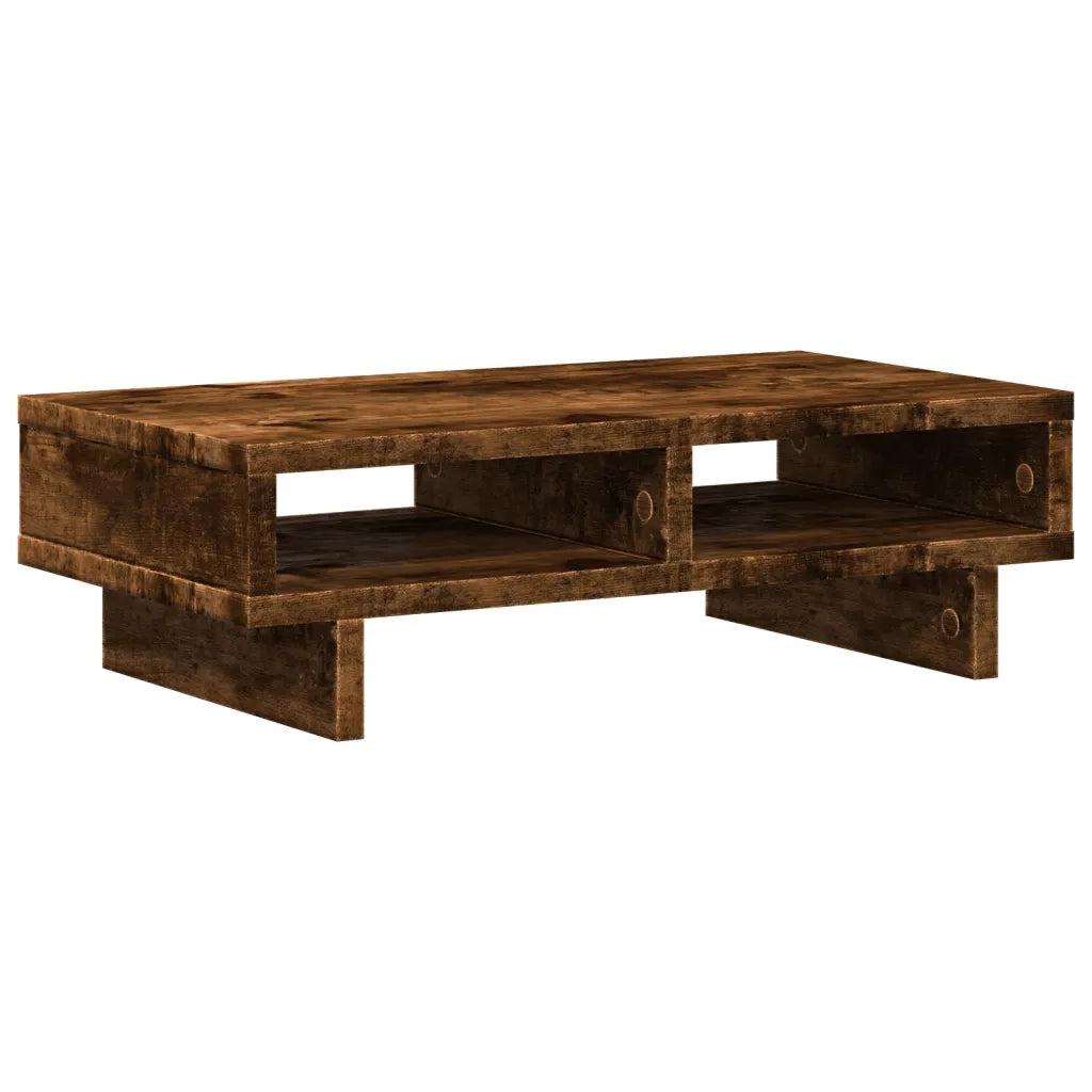 vidaXL Supporto per Monitor Rovere Fumo 50x27x15 cm in Truciolato