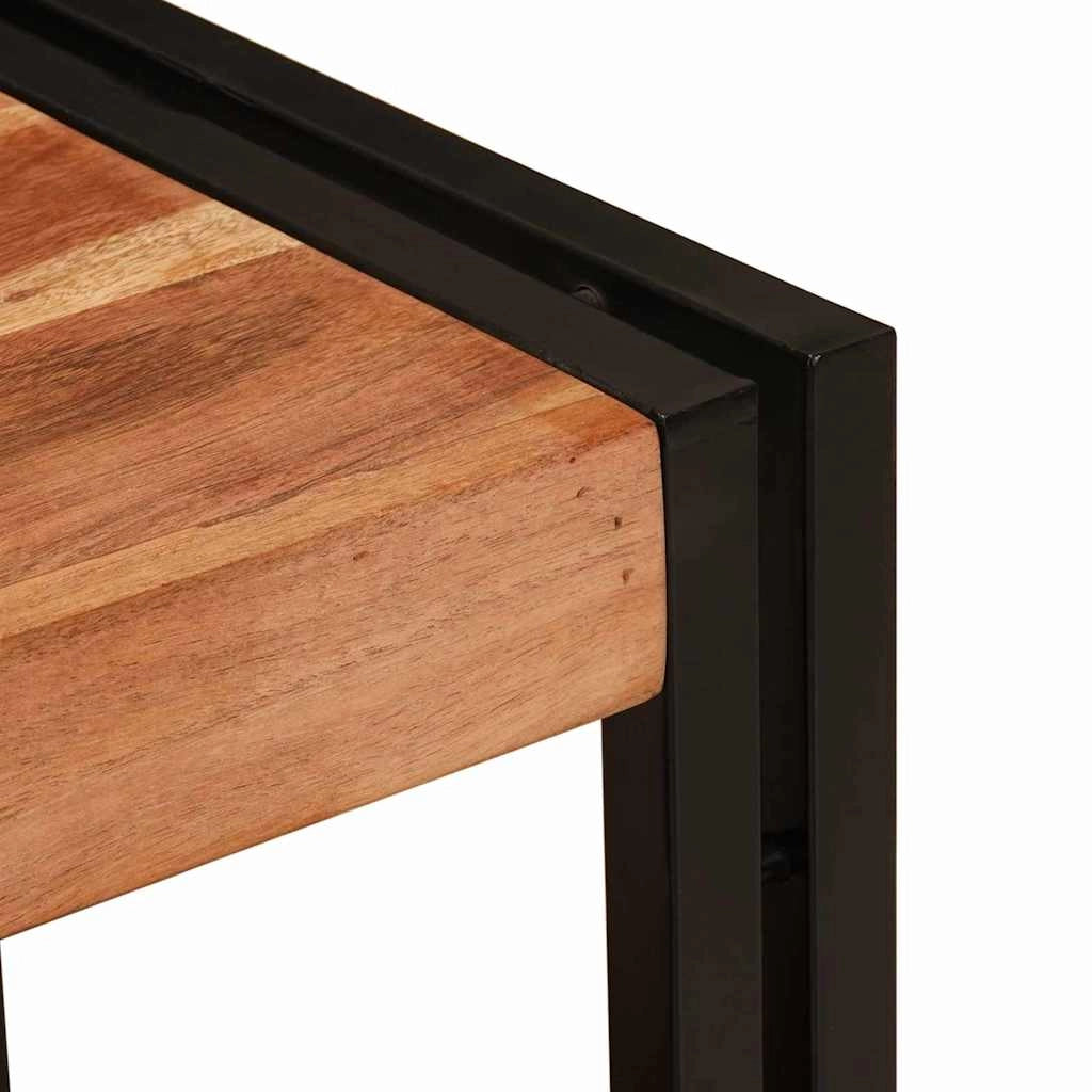 Mobiletto da toeletta moderno con cassetto 71 x 33 x 58 cm pratico ed elegante in ferro marrone 02_0058000