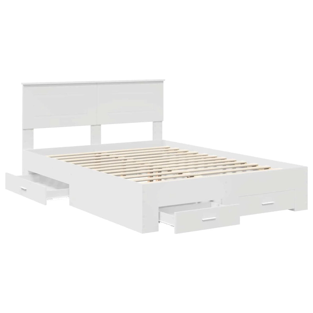 Struttura del letto Bianco 140 x 200 cm Legno multistrato 3408263