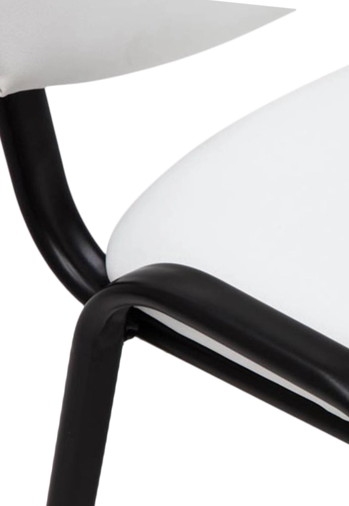 Sedia impilabile Ken similpelle bianco