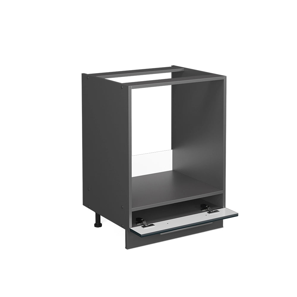 Mobile per forno da incasso Fame-Line Blu scuro lucido/Antracite 60 cm, PL Marmo Vicco