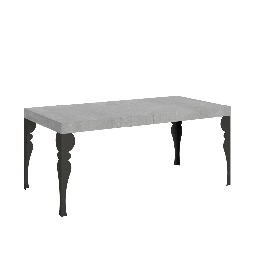 Tavolo Allungabile 200-304x90x77 cm Paxon Cemento Telaio Antracite