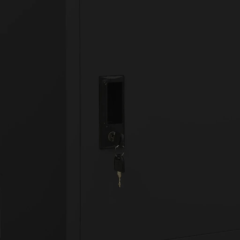 Armadio Nero 80x50x180 cm in Acciaio 335968