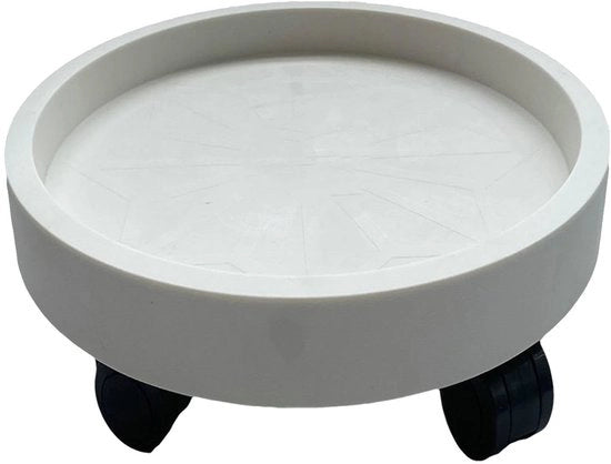Piatto di supporto per piante con ruote rotanti - Piatto di supporto per piante - Raccoglitore d'acqua - Stabile e elegante - Adatto per interni/esterni - Mobilità confortevole