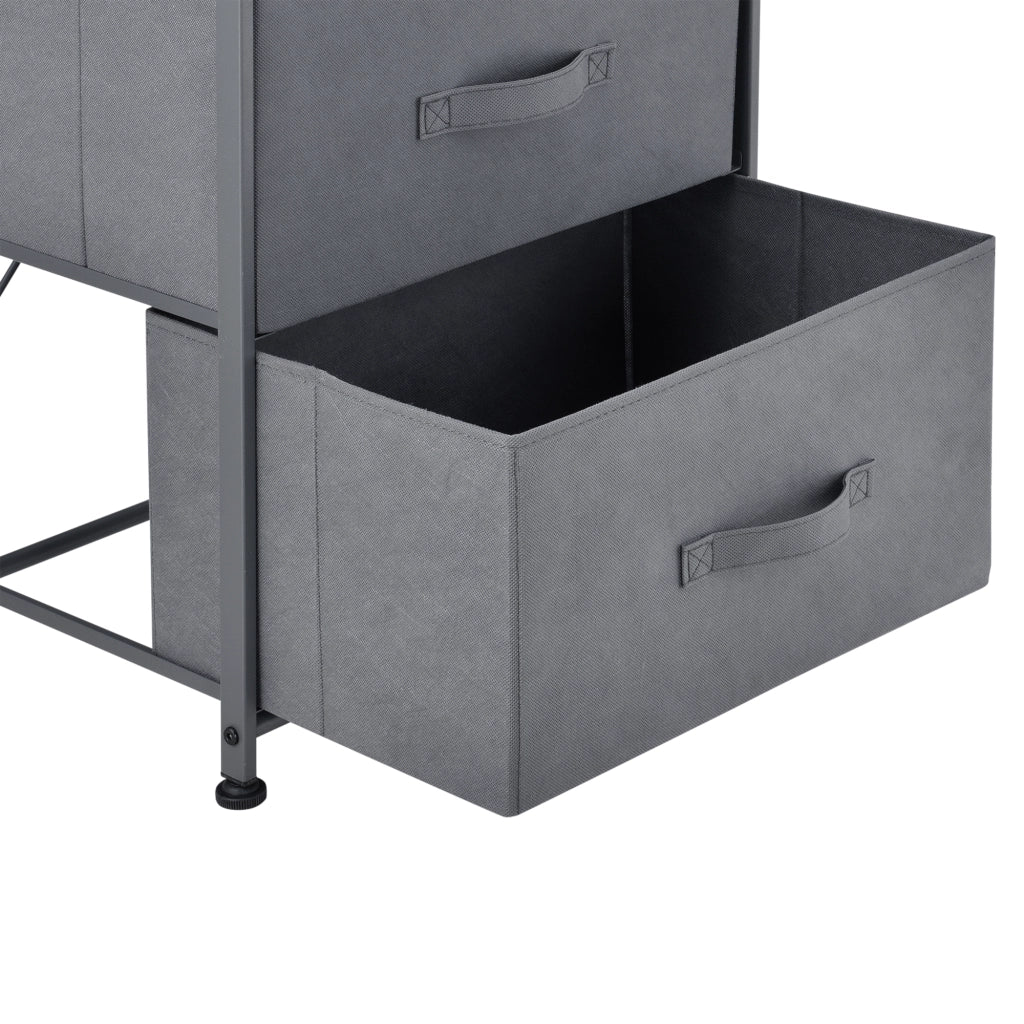 Cassettiera a Colonna con 3 Cassetti in Tessuto Grigio scuro pro.tec