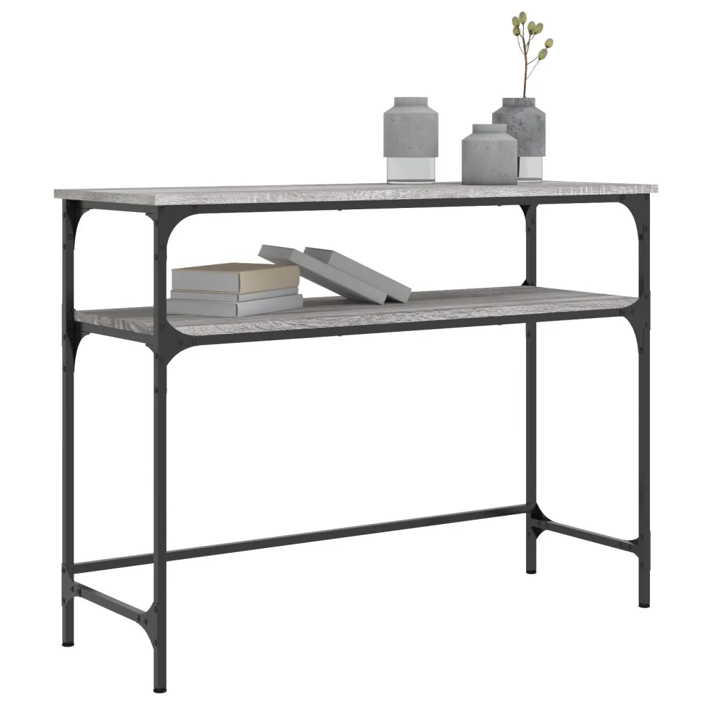 Tavolino Consolle-Tavolino da soggiorno-Tavolo Grigio Sonoma 100x35,5x75cm Legno Multistrato 567429