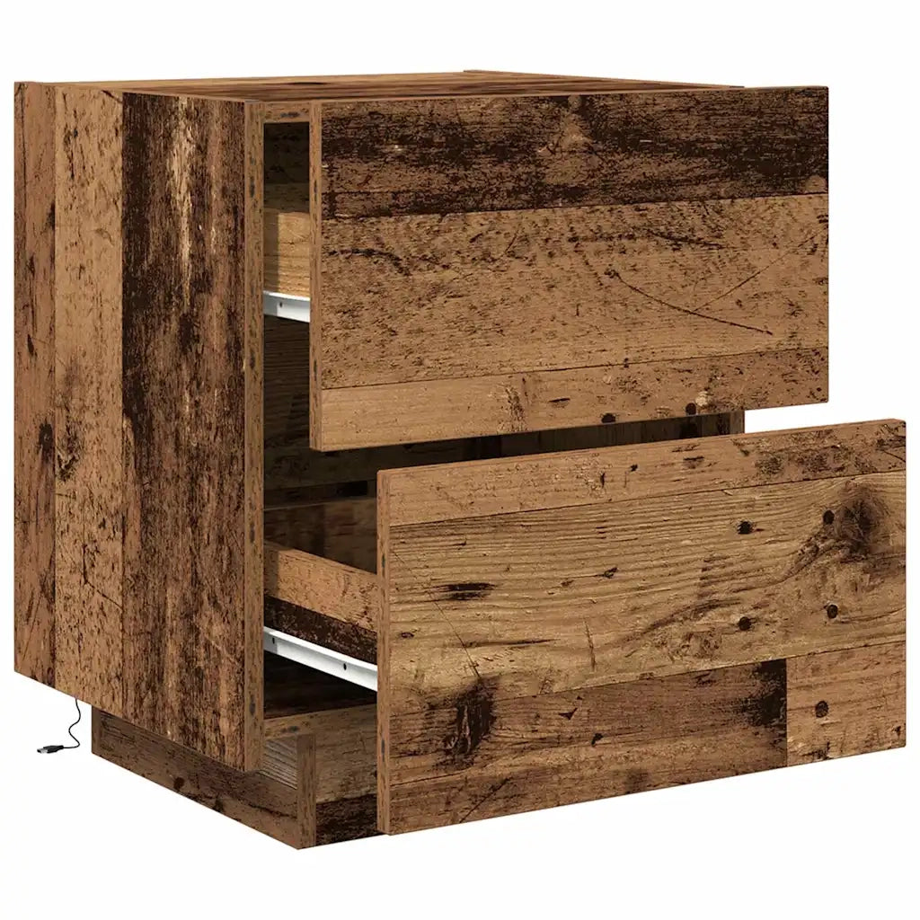 Armadio da Notte 2 pcs Legno vecchio 45 x 40 x 55 cm 863058