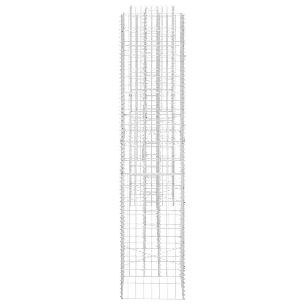 Gabbione Fioriera ad "H" in Filo di Acciaio 260x40x200 cm