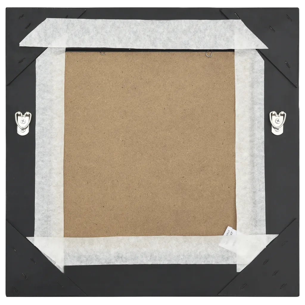 Specchio da Parete Stile Barocco 40x40 cm Nero 320307