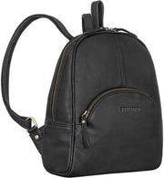 Borsa da Città in Pelle Vera, Piccola, Vintage, Antifurto, Nero
