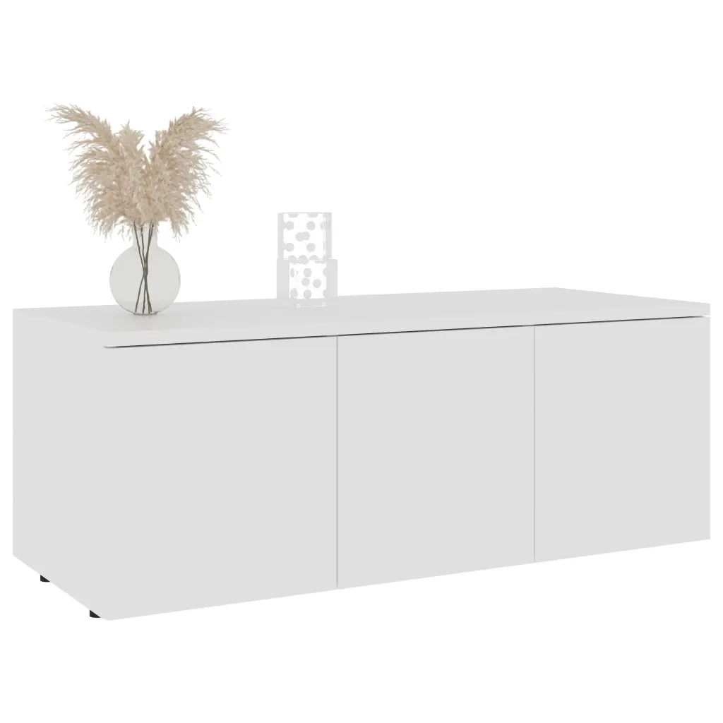 Mobile Porta TV Bianco 80x34x30 cm in Legno Multistrato 801859