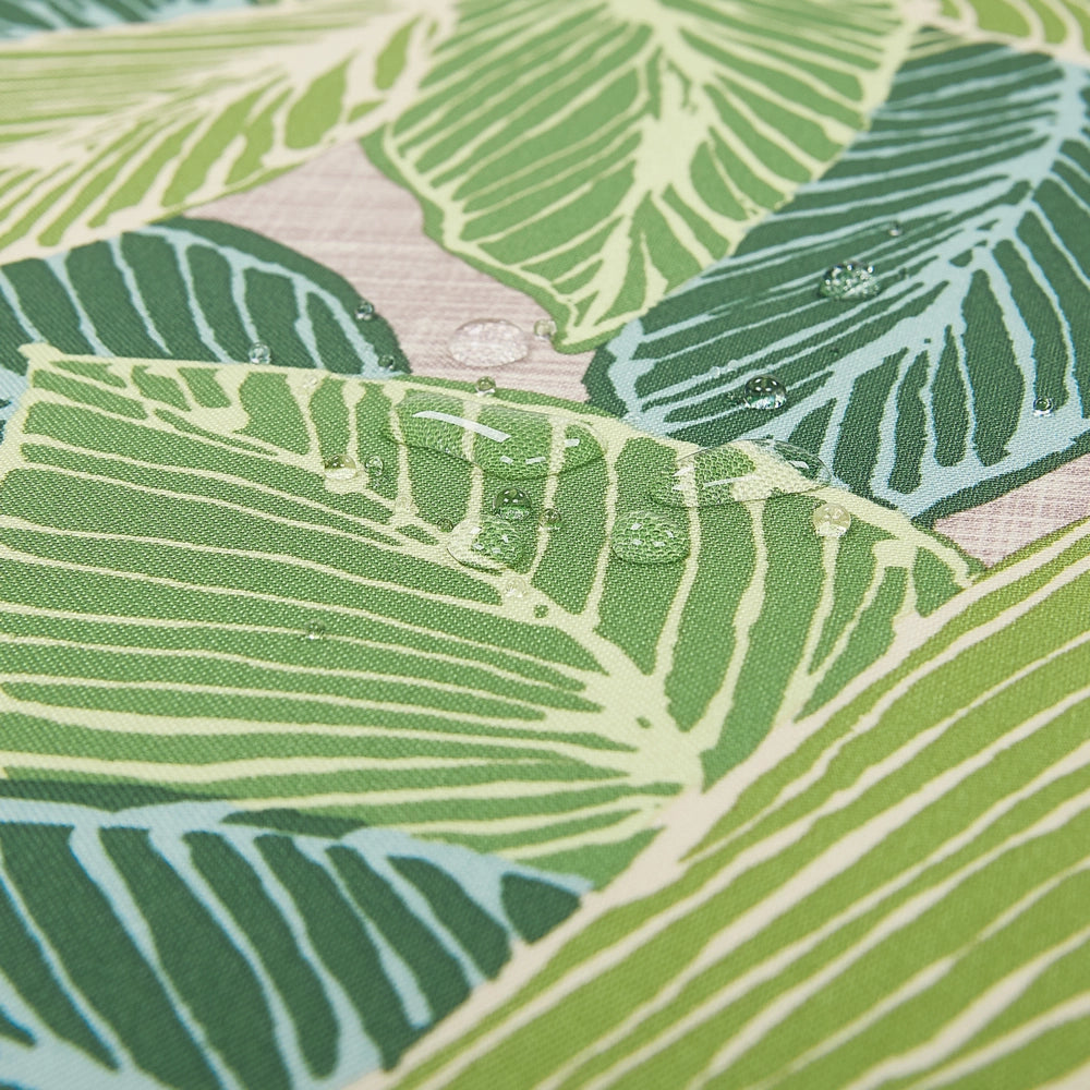 Set di 8 cuscini di seduta per sedia da giardino in tessuto resistente all'acqua con motivo foglia verde