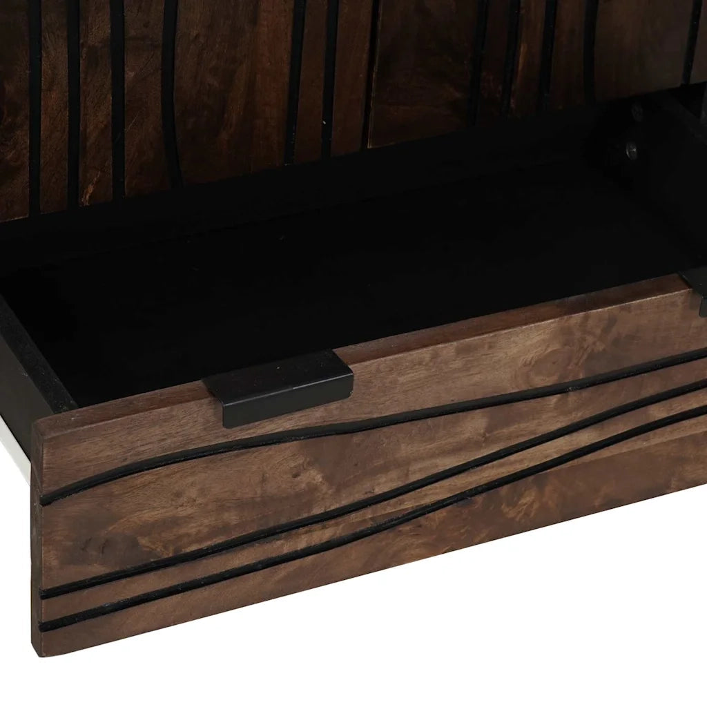 Highboard Marrone 60 x 33 x 100 cm legno massello di mango 4018038