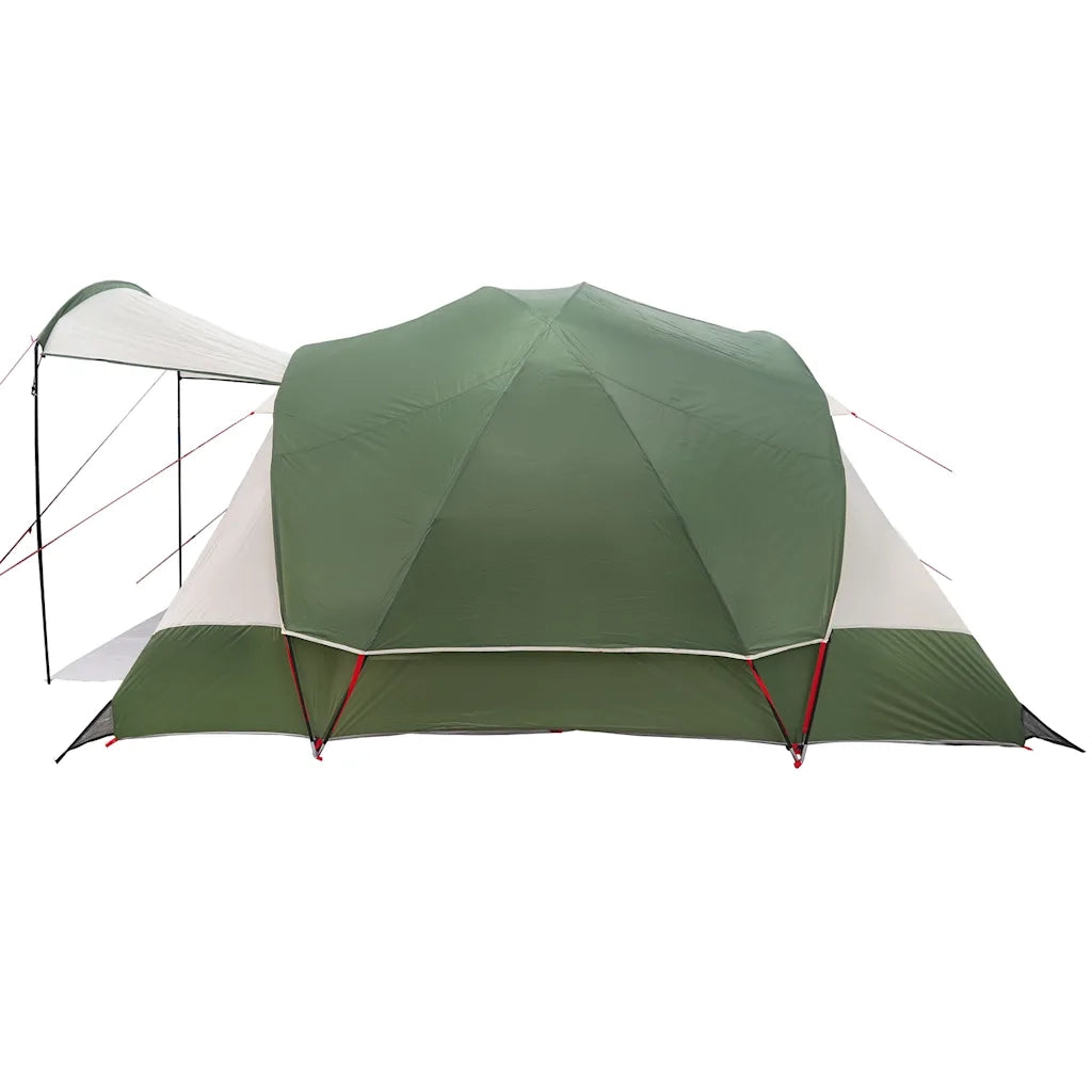 vidaXL Tenda Familiare a Tunnel per 8 Persone Verde Impermeabile