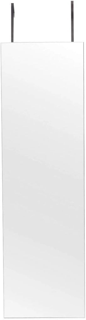 Armadietto per Gioielli con Specchio Portagioie, Specchiera da Parete con Luci LED, Bloccabile a Chiave, 33,5 x 10 x 120 cm (Bianco)