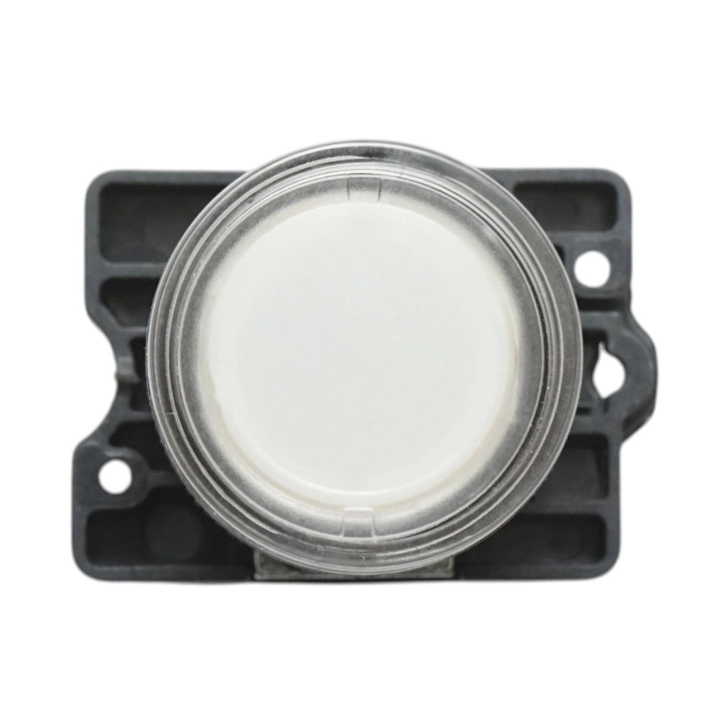 Pulsante indicatore LED bianco con resistenza integrata 1NO, 24V, LAY5 Breckner Germany