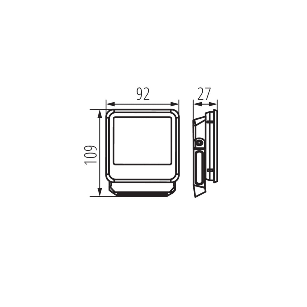 Faretto LED esterno Kanlux iQ 10W 4000K IP65 nero 33880
