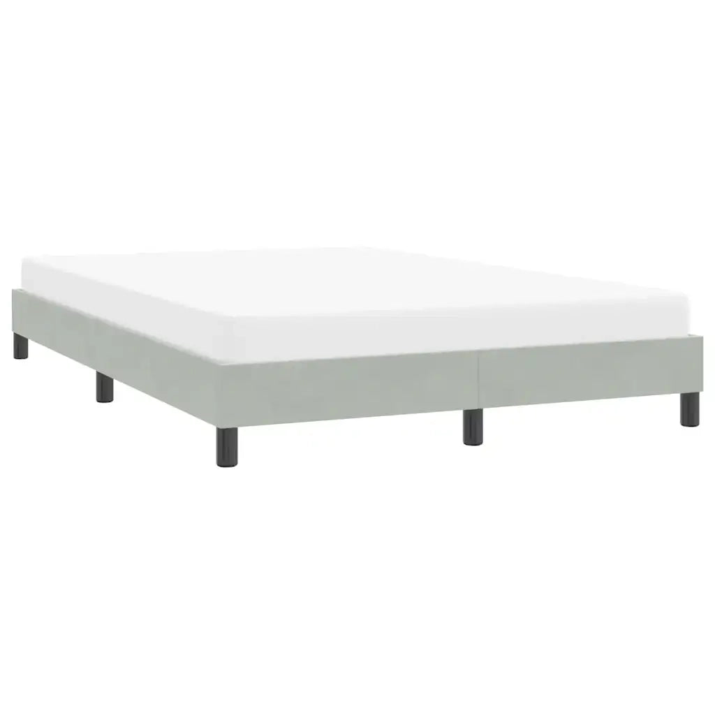 Giroletto senza Materasso Grigio Chiaro 140x210 cm Velluto 4101355