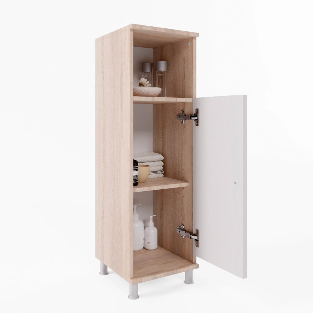 Vicco Mobiletto bagno Sonoma/Bianco 30 x 95 cm