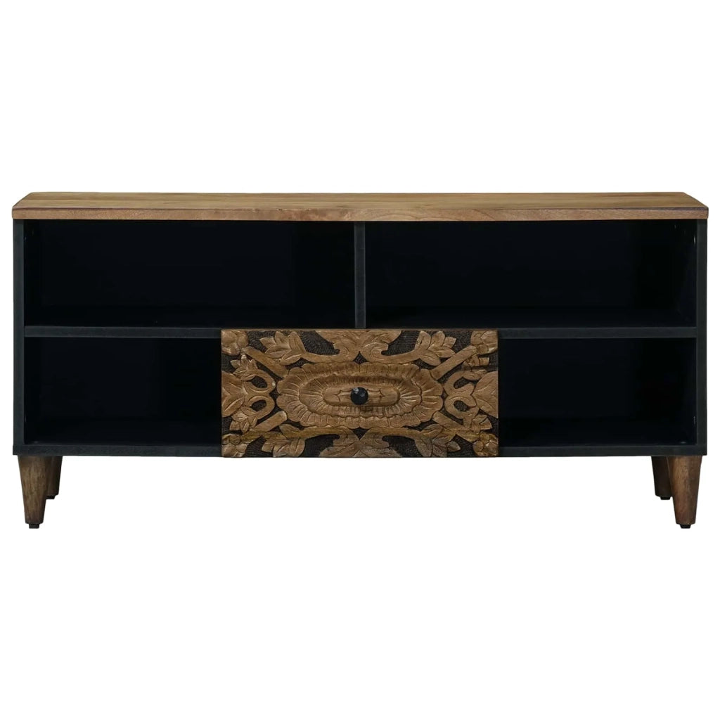 Mobile TV-Credenza per TV Marrone 100 x 33,5 x 46 cm Legno di mango massello 856585