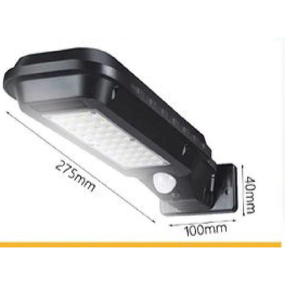 Trade Shop - Lampione Pannello Solare Sensore Fotovoltaico 60 Led Faro Stradale 10 W Tx-9327 -
