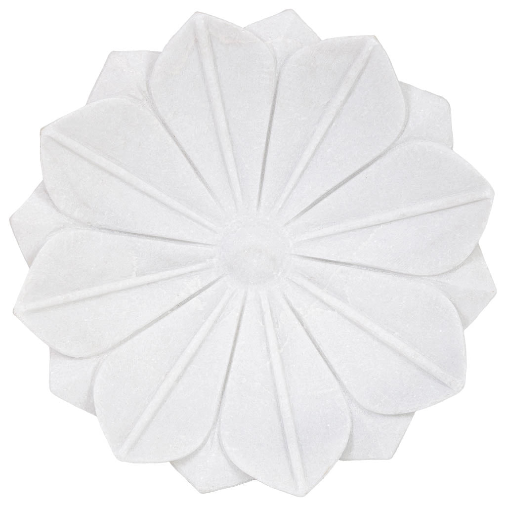 Ciotola in marmo bianco 30x30x5h cm