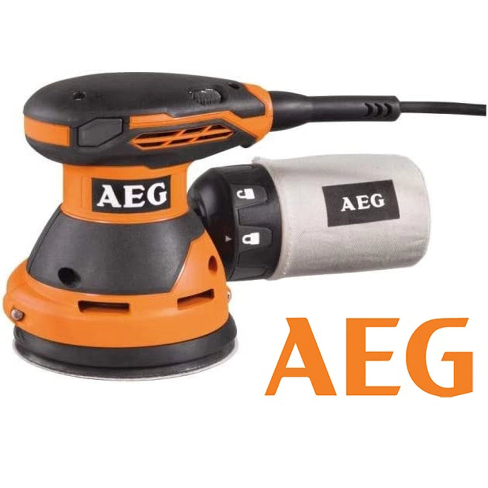 LEVIGATRICE ROTO-ORBITALE 300W Ø125mm + 25 FOGLI ABRASIVI EX125ED SET AEG 4935433870