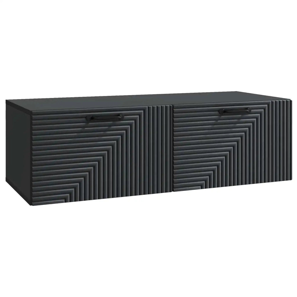 Mobile Porta TV da Muro Montaggio a parete Nero 98 x 41 x 30 cm 898696