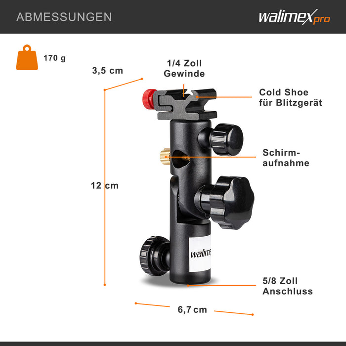 Walimex Supporto in metallo per flash e ombrelli