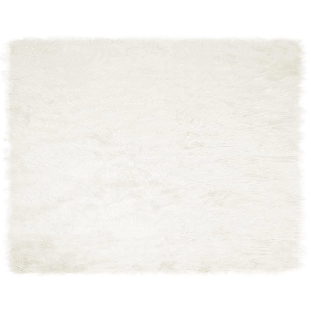 Tappeto in finta TAFALLA Bianco 200 x 280 cm Poliestere