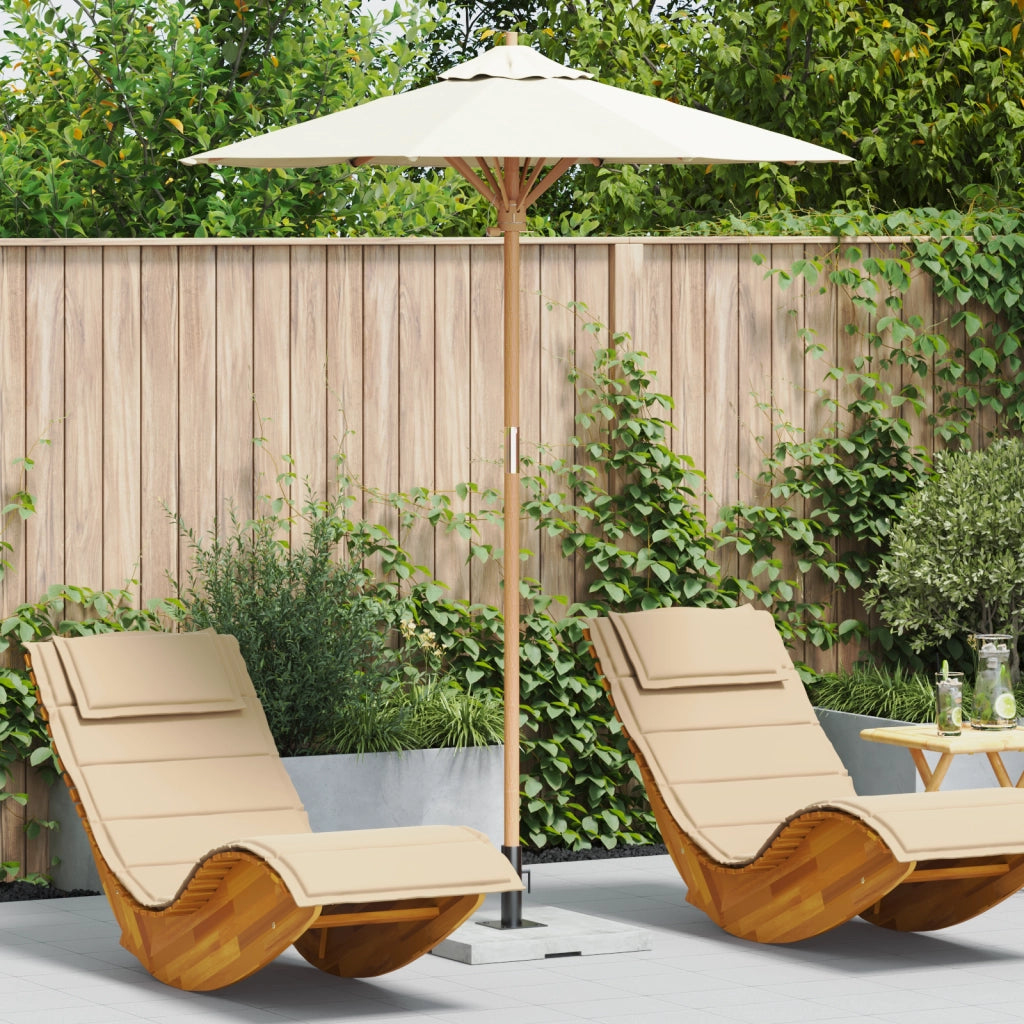Ombrello da Giardino Bianco Panna 180x230 cm BambÃ¹