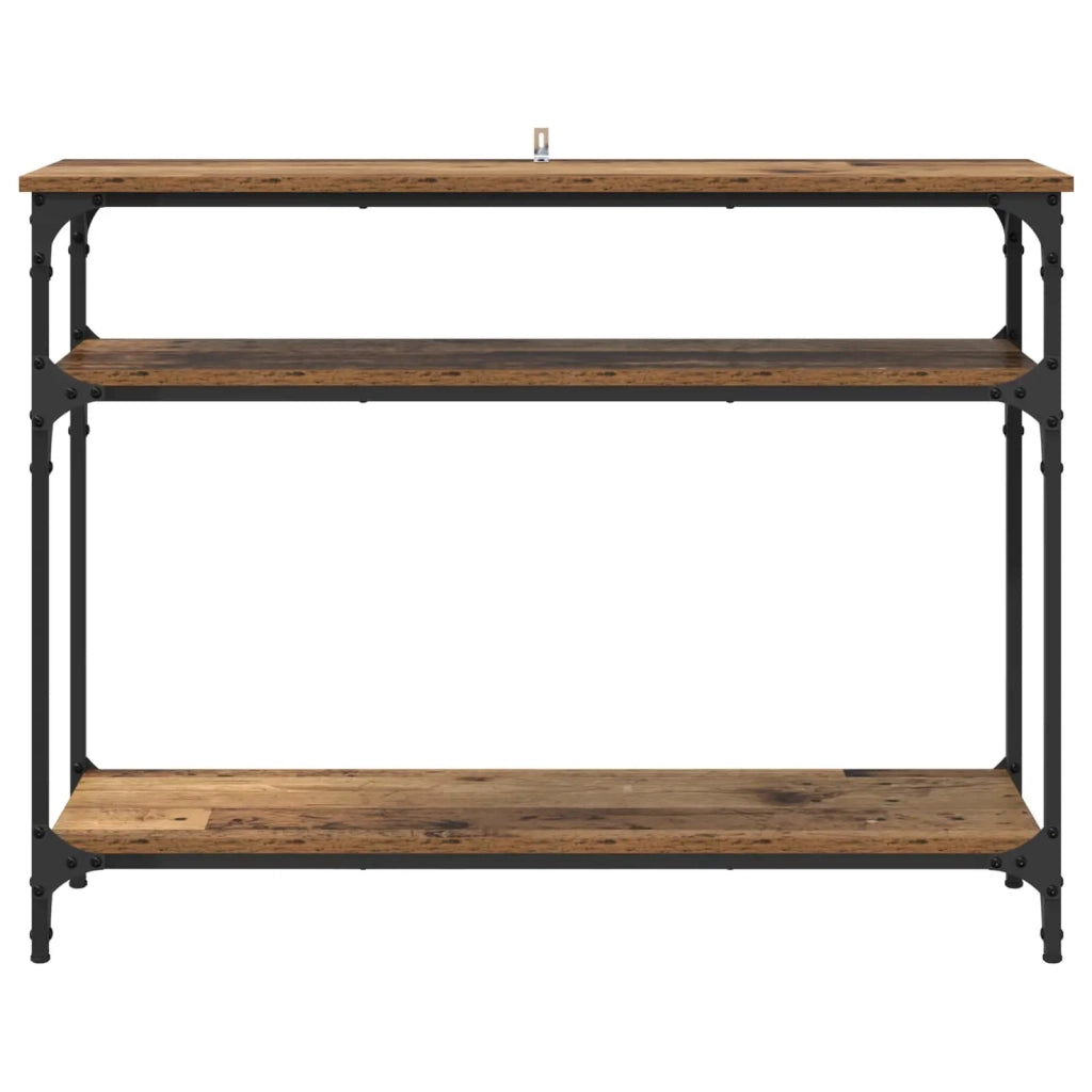 Tavolo consolle con lo scaffale Legno vecchio 100 x 29 x 75 cm